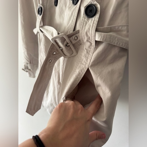 LOFT Beige Belted Trench Coat Jacket - Picture 4 of 7